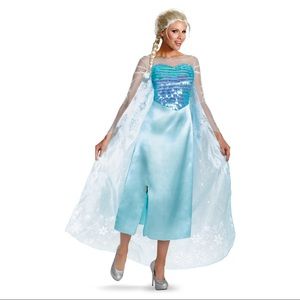 Disney Elsa Frozen Costume-Wig-Crown